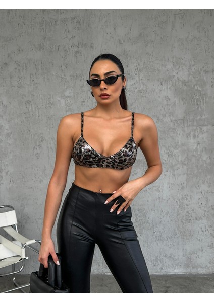 Kadın Ayarlanabilir Askı Pul Payet Işleme Renkli Büstiyer modelleri