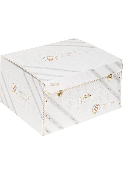 Elegante Viviana Vizon - Gold Çift Kişilik Çeyizlik Yatak Örtüsü