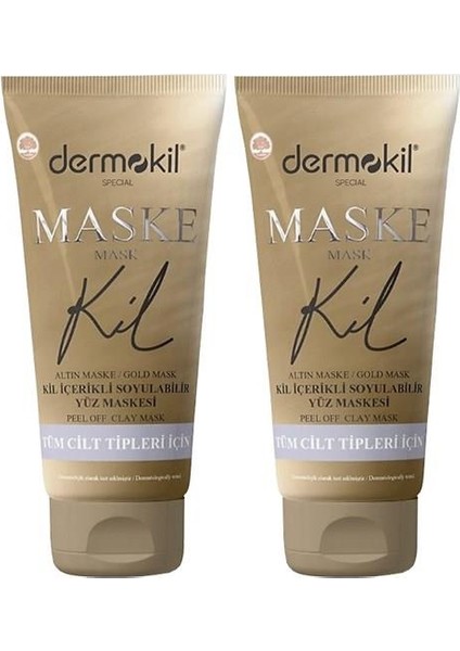 Soyulabilir Gold Yüz Kil Maskesi Tüm Cilt Tipleri Için 75 Ml X 2 Adet