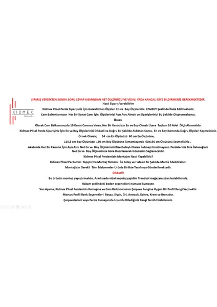 Yapıştırma Sistem Cam Balkon Perdesi Beyaz Plise Perde Delik Yok - Ofis Perdesi - Mutfak Perdesi fırsatları