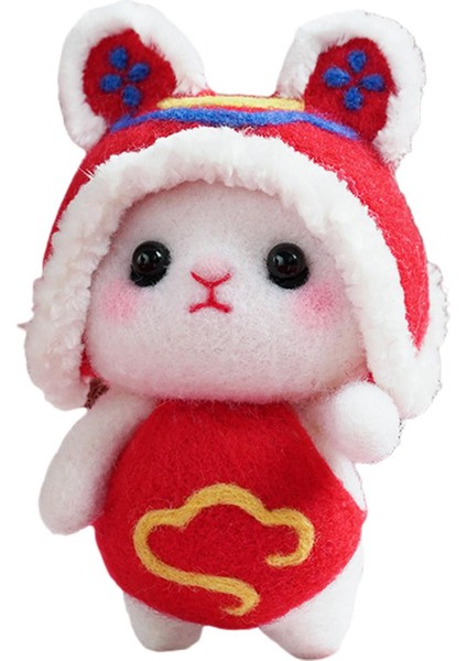 Talimatlı Başlangıç Yün Fitil El Sanatları Ük Mat Hayvanlar Yıl Ev Dekorasyonu Için Dekoratif Tavşan, Ile (Yurt Dışından)