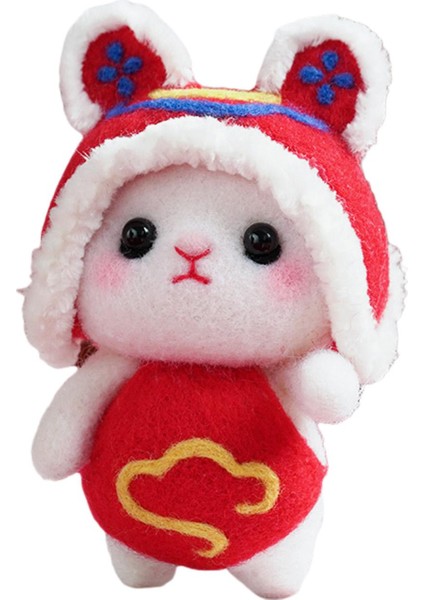 Talimatlı Başlangıç Yün Fitil El Sanatları Ük Mat Hayvanlar Yıl Ev Dekorasyonu Için Dekoratif Tavşan, Ile (Yurt Dışından) fiyatları