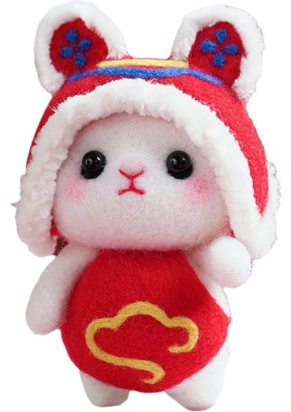 Talimatlı Başlangıç Yün Fitil El Sanatları Ük Mat Hayvanlar Yıl Ev Dekorasyonu Için Dekoratif Tavşan, Ile (Yurt Dışından) modelleri