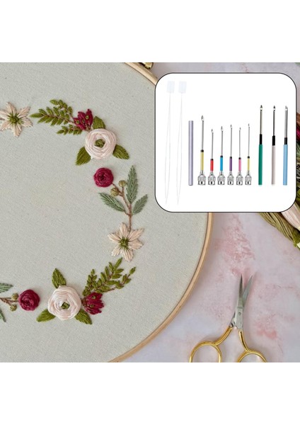 Püsküllü Halılar Için 12X Dıy Nakış Delme Kitleri Geçiriciler B (Yurt Dışından) modelleri