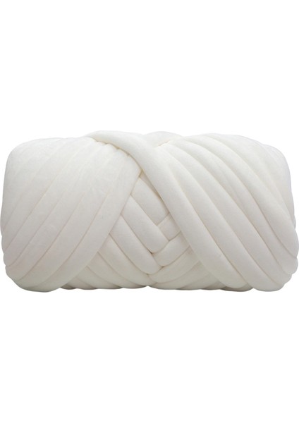 1 kg Kadife Tıknaz Iplik Kol Örgü Yumuşak Tığ Rahat Yıkanabilir Tüp Dev Beyaz (Yurt Dışından) fiyatları