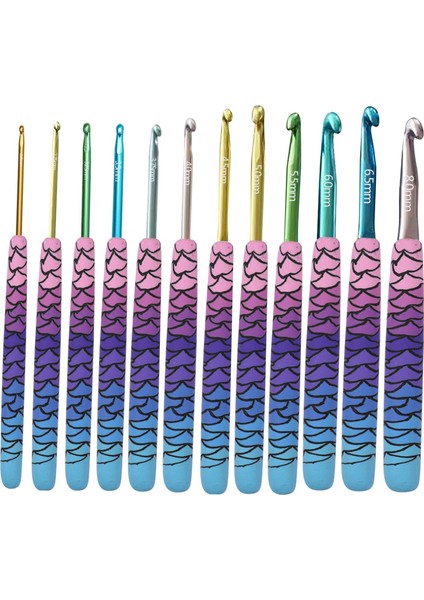 Çok Renkli Alüminyum Tığ Işi, Art Alüminyum Örgü Seti, Dikiş Markörü 2.25-8.0mm Denizkızı (Yurt Dışından) fiyatları