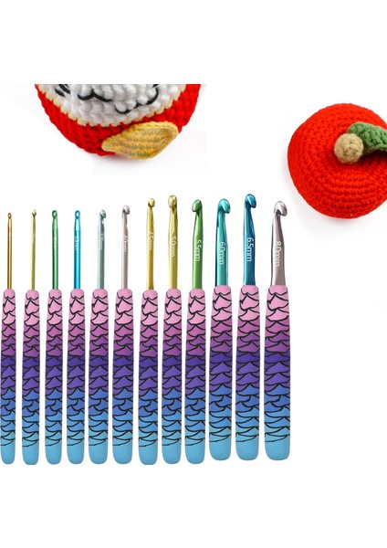 Çok Renkli Alüminyum Tığ Işi, Art Alüminyum Örgü Seti, Dikiş Markörü 2.25-8.0mm Denizkızı (Yurt Dışından) indirimleri