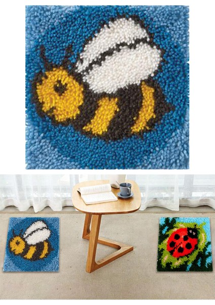 Karikatür Mandalı Mat Yapımı El Sanatları Kanaviçe Nakış Arı 30X30 cm (Yurt Dışından) fırsatları