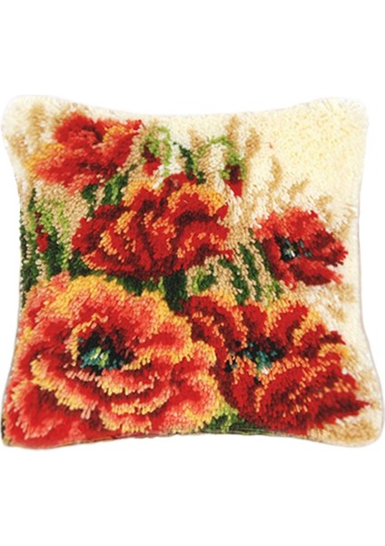 Çocuklar/şkinler Için Dıy Mandal Halı Yapımı El Sanatları 17 Inç * 17 Inç Çiçekler - Çiçek 2 (Yurt Dışından)