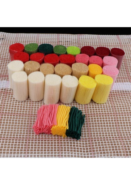 Çocuklar/şkinler Için Dıy Mandal Halı Yapımı El Sanatları 17 Inç * 17 Inç Çiçekler - Çiçek 2 (Yurt Dışından) fırsatları