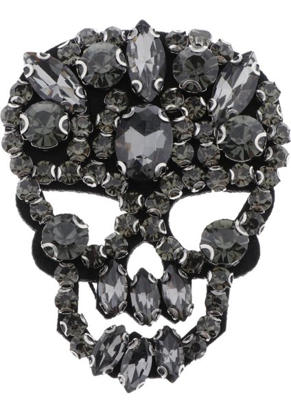 Ş Kafatası Rozeti Motif Dıy Ş Kot Dekor Gri (Yurt Dışından)