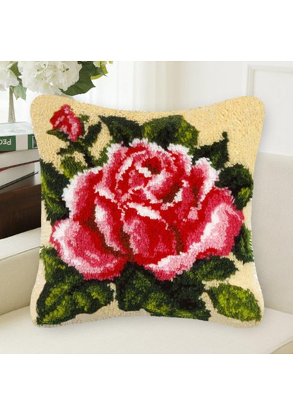 Çocuklar/şkinler Için Dıy Mandal Halı Yapımı El Sanatları 17 Inç * 17 Inç Çiçekler - (Yurt Dışından) fiyatları