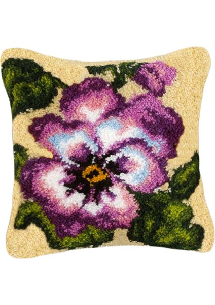 Çocuklar/şkinler Için Dıy Mandal Halı Yapımı El Sanatları 17 Inç * 17 Inç Çiçekler - Çiçek 6 (Yurt Dışından)