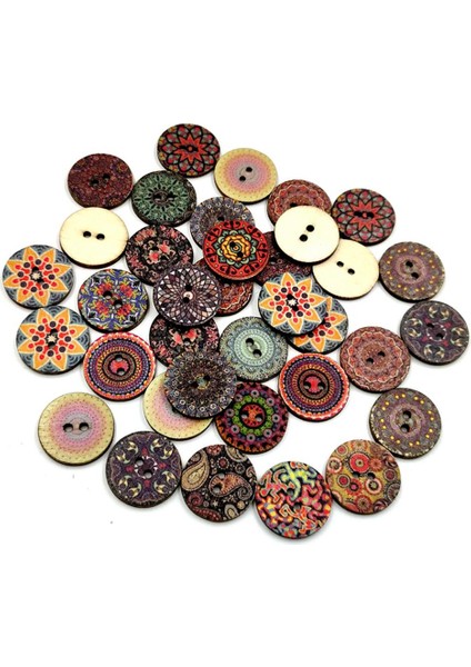 100 Kar Vintage Ahşap Düğ Toplu Çiçek Düğ 20MM (Yurt Dışından) fiyatları