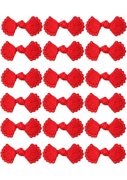 20 Pairs El Yapımı Gelenek Çin Knot Kapakları Boncuklu Elbise Kostüm Kırmızı (Yurt Dışından) fırsatları