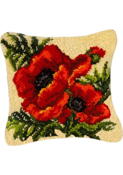 Çocuklar/şkinler Için Dıy Mandal Halı Yapımı El Sanatları 17 Inç * 17 Inç Çiçekler - (Yurt Dışından)