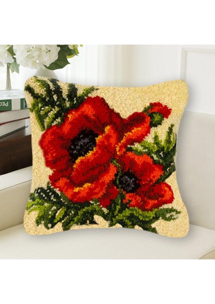 Çocuklar/şkinler Için Dıy Mandal Halı Yapımı El Sanatları 17 Inç * 17 Inç Çiçekler - (Yurt Dışından) fiyatları