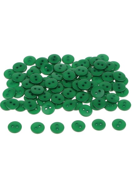100PCS Reçine Düğmeler 2 Delik Yuvarlak Zanaat Düğmeleri Bağlantı Elemanları Yeşil (Yurt Dışından) fiyatları