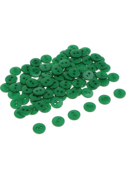 100PCS Reçine Düğmeler 2 Delik Yuvarlak Zanaat Düğmeleri Bağlantı Elemanları Yeşil (Yurt Dışından) fırsatları