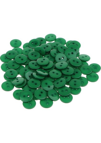 100PCS Reçine Düğmeler 2 Delik Yuvarlak Zanaat Düğmeleri Bağlantı Elemanları Yeşil (Yurt Dışından) indirimleri