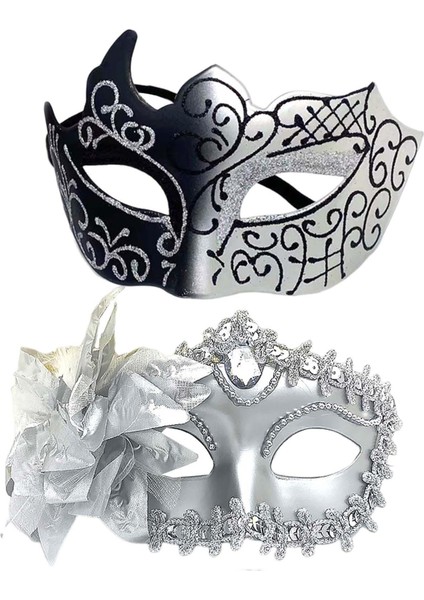 2x Çift Maskeli Yüz Örtüsü Partisi Cadılar I Payetleri (Yurt Dışından)