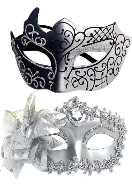 2x Çift Maskeli Yüz Örtüsü Partisi Cadılar I Payetleri (Yurt Dışından) modelleri