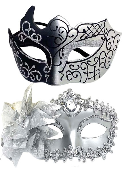 2x Çift Maskeli Yüz Örtüsü Partisi Cadılar I Payetleri (Yurt Dışından) fırsatları