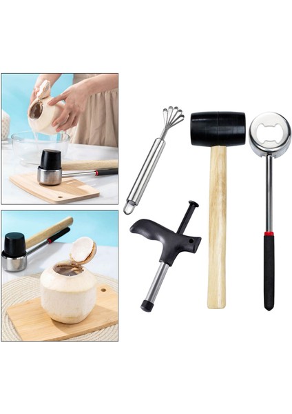 Hindistan Cevizi Açacağı ve Olgun Hindistan Cevizi I Kauçuk Çekiç 4 (Yurt Dışından) fırsatları