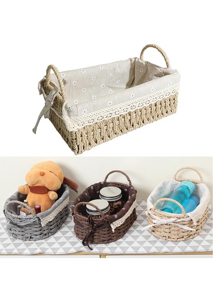El Yapımı Rattan Sepetleri Ev Eşı Meyve Aperatifleri Enkaz Çamaşırhane B (Yurt Dışından) indirimleri