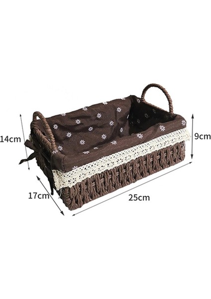 Çok Amaçlı Rattan Depolama Sepeti Dekoratif Sepetler B (Yurt Dışından)