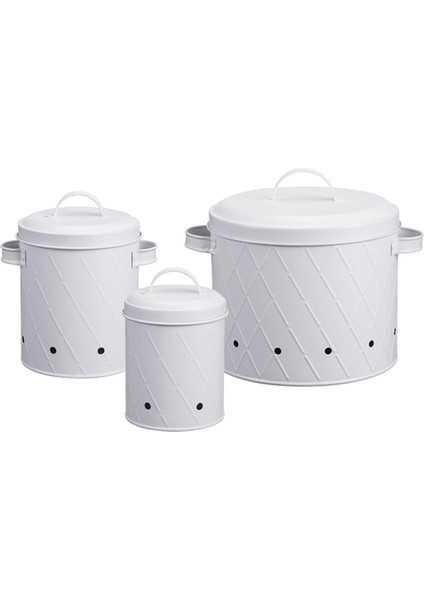 Restoran Depo Sayacı Beyaz Için Kapaklı 3 Parça Patates Soğan Sarımsak Seti (Yurt Dışından) modelleri