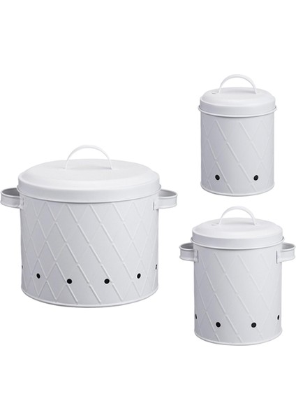 Restoran Depo Sayacı Beyaz Için Kapaklı 3 Parça Patates Soğan Sarımsak Seti (Yurt Dışından) indirimleri