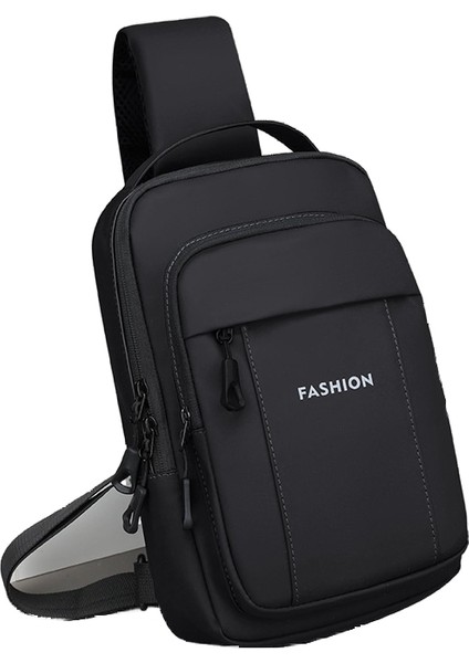 Crossbody Erkek Omuz Büyük Kapasiteli Sırt Erkek Şarj Su Geçirmez Eğlence Çok Fonksiyonlu Göğüs Çanta (Yurt Dışından)