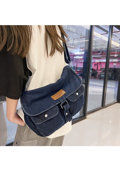 Ilkbahar Yaz Orijinal Küçük Taze Çapraz Omuz Denim Büyük Kapasiteli Omuz Çantasısı (Yurt Dışından) fiyatları