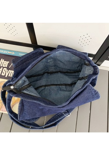 Ilkbahar Yaz Orijinal Küçük Taze Çapraz Omuz Denim Büyük Kapasiteli Omuz Çantasısı (Yurt Dışından) indirimleri