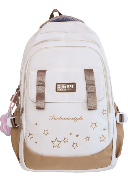 Kız Öğrenci Sırt Büyük Kapasiteli Ins Rüzgar Ortaokul Öğrencileri Düz Renk Sırt Çantası (Yurt Dışından)