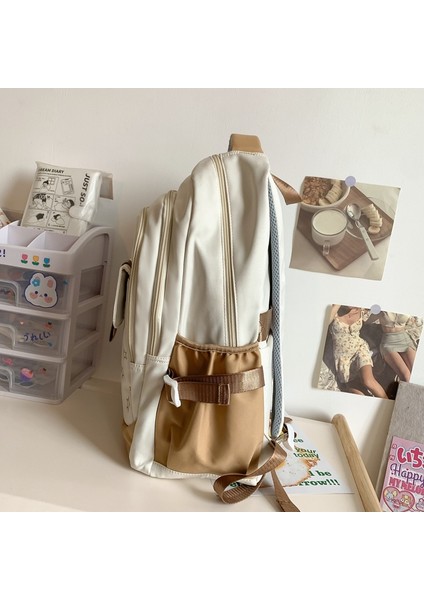 Kız Öğrenci Sırt Büyük Kapasiteli Ins Rüzgar Ortaokul Öğrencileri Düz Renk Sırt Çantası (Yurt Dışından) modelleri