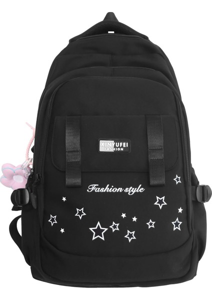 Kız Öğrenci Sırt Büyük Kapasiteli Ins Rüzgar Ortaokul Öğrencileri Düz Renk Sırt Çantası (Yurt Dışından)