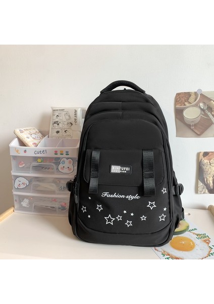Kız Öğrenci Sırt Büyük Kapasiteli Ins Rüzgar Ortaokul Öğrencileri Düz Renk Sırt Çantası (Yurt Dışından) fırsatları