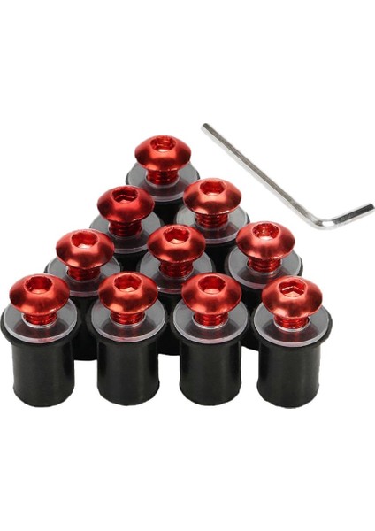 10 Üniversal Ön Cam Ön Iı 5mm Cı - , 16X5X16MM Kırmızı (Yurt Dışından)