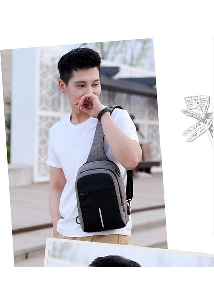 Çok Fonksiyonlu Göğüs Su Geçirmez Oxford Kumaş Omuz Crossbody Çanta (Yurt Dışından)