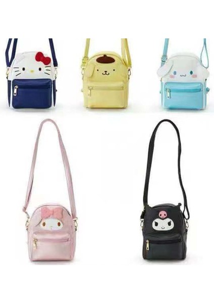 Karikatür Pu Çok Fonksiyonlu Çift Kullanımlı Omuz Crossbody Küçük Sırt Mini Küçük Okul Kadın Sevimli Çanta (Yurt Dışından)