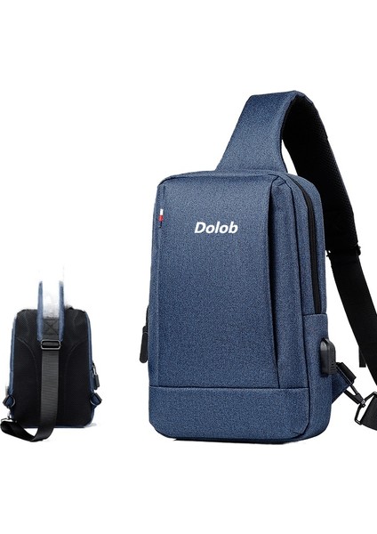 Erkek Göğüs Iş Crossbody Büyük Kapasiteli Oxford Kumaş Göğüs Çanta (Yurt Dışından)