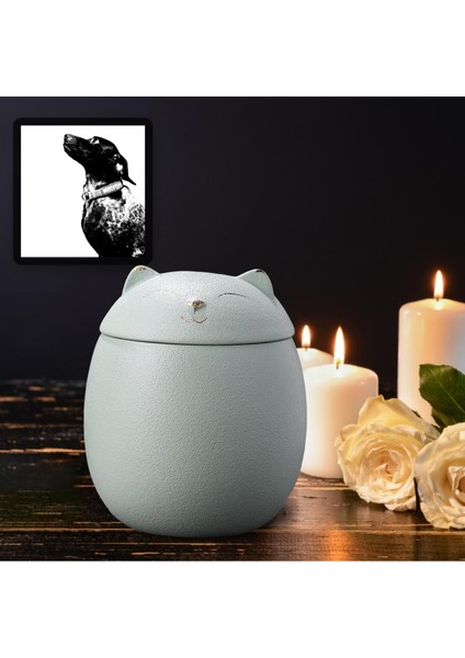 Şekli Seramik, Pet Dekoratif Urns, 500ML Tencere Yeşil (Yurt Dışından)