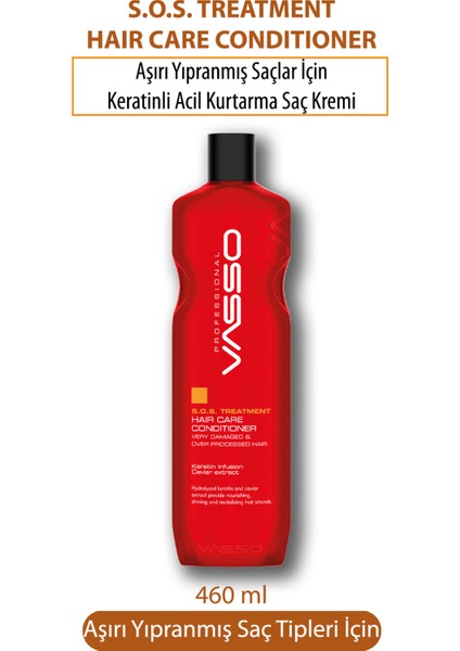 Yıpranmış Saçlar Için Keratinli Acil Kurtarma Saç Kremi Conditioner 460 ml