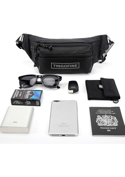 Erkek Bel Çok Fonksiyonlu Trendy Göğüs Spor Omuz Crossbody Cep Telefonu Çanta (Yurt Dışından) indirimleri