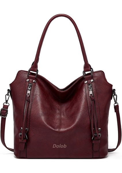 Kadın Avrupa Amerikan Büyük Dış Ticaret Taşınabilir Tote Yumuşak Deri Büyük Kapasiteli Omuz Crossbody Bayan Çanta (Yurt Dışından)