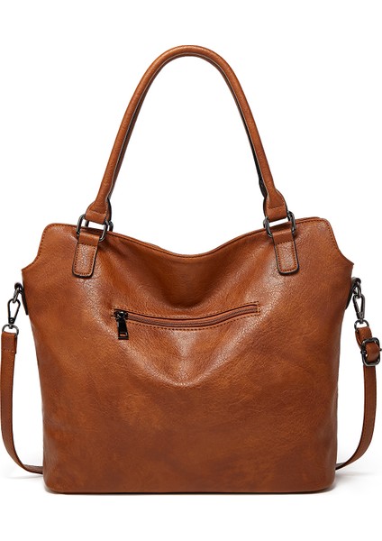 Kadın Avrupa Amerikan Büyük Dış Ticaret Taşınabilir Tote Yumuşak Deri Büyük Kapasiteli Omuz Crossbody Bayan Çanta (Yurt Dışından) indirimleri