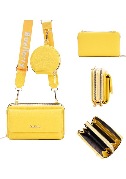 Stil Kadın Çakıllı Crossbody Mektup Omuz Askısı Fermuarlı Tek Omuz Çantasısı (Yurt Dışından)
