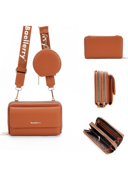 Stil Kadın Çakıllı Crossbody Mektup Omuz Askısı Fermuarlı Tek Omuz Çantasısı (Yurt Dışından)